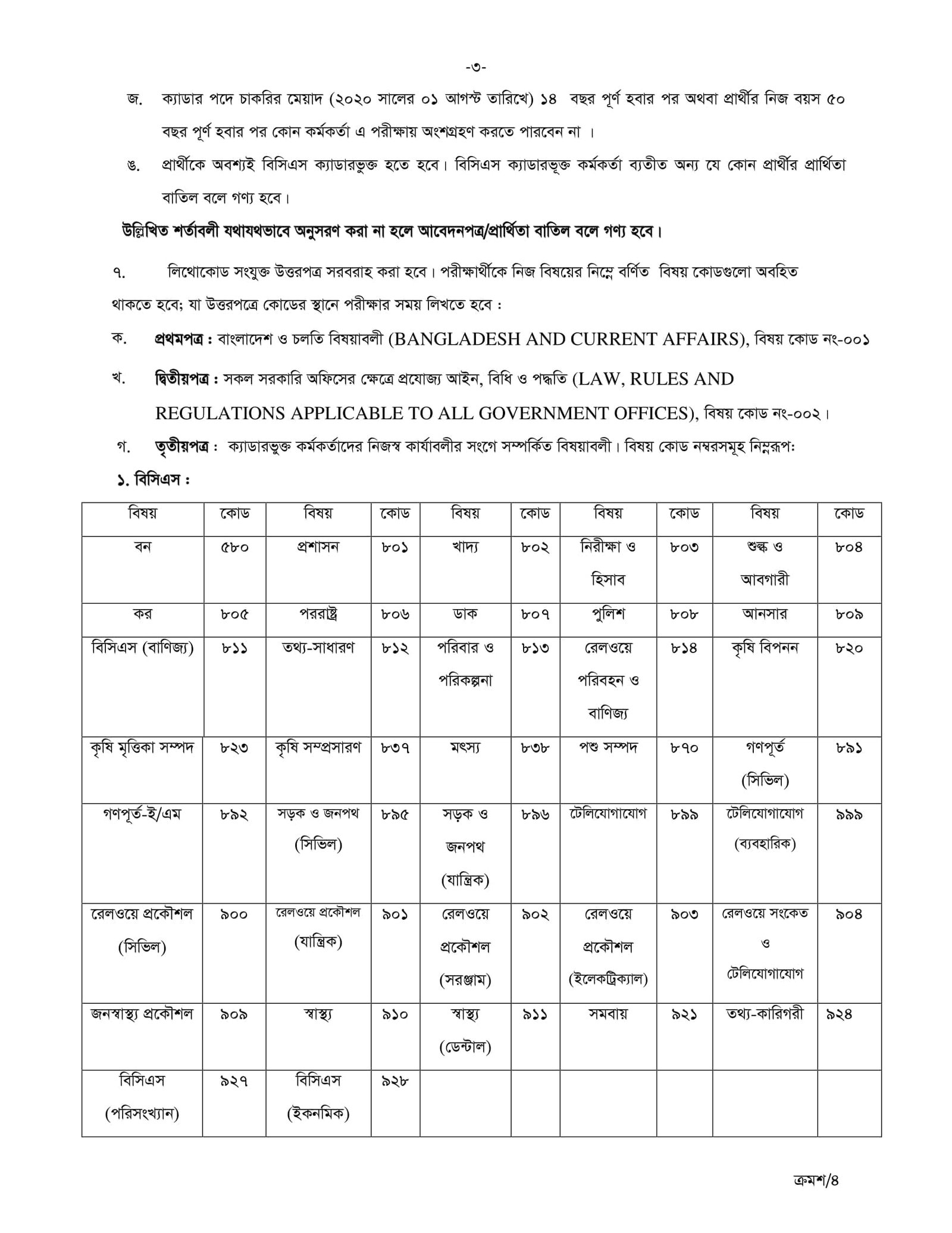 Senior Scale Exam BANGLADESH PUBLIC SERVICE COMMISSION